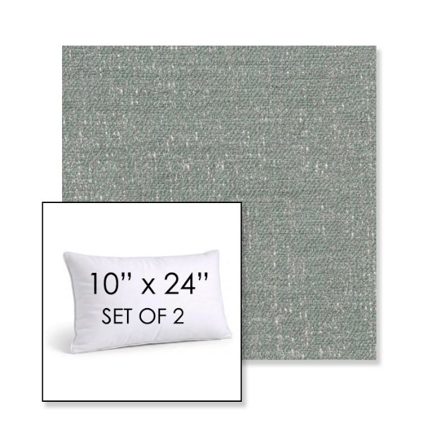 Picture of Rafi Mist | Set of 2 | 10" X 24" Sunbrella Outdoor Throw Pillows with Premium Inserts