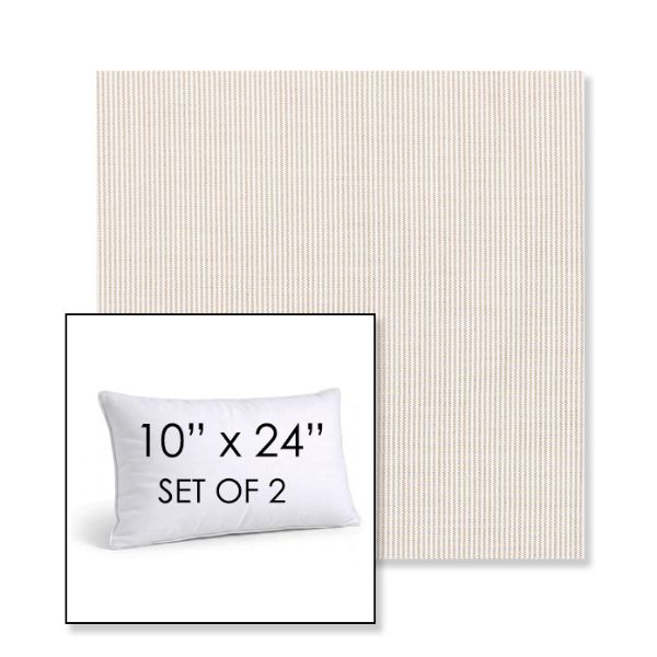 Picture of Replay Caramel | Set of 2 | 10" X 24" Sunbrella Outdoor Throw Pillows with Premium Inserts