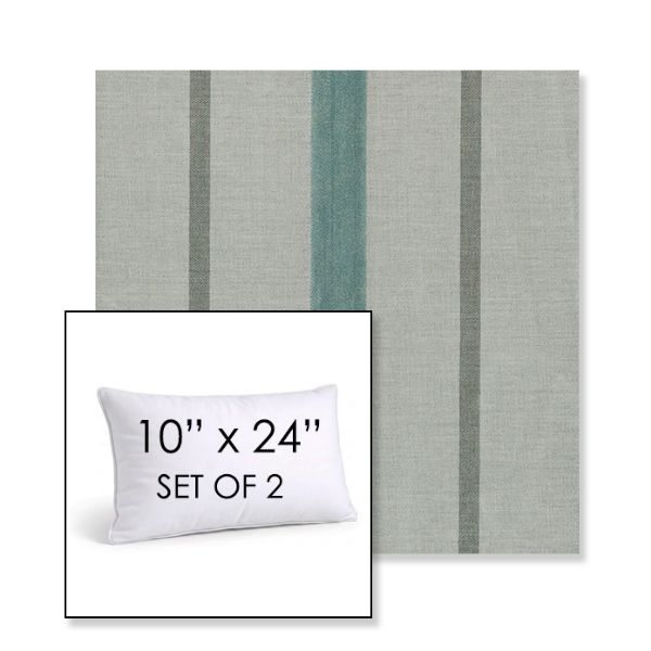 Picture of Revival Sage | Set of 2 | 10" X 24" Sunbrella Outdoor Throw Pillows with Premium Inserts