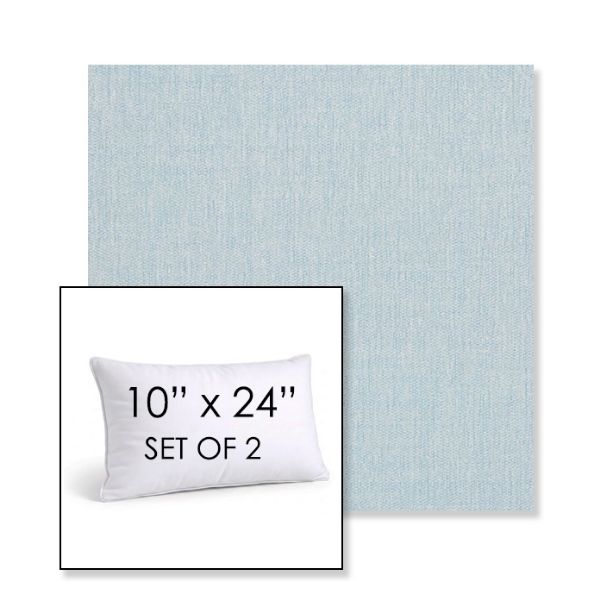 Picture of Ritsy Sky | Set of 2 | 10" X 24" Sunbrella Outdoor Throw Pillows with Premium Inserts