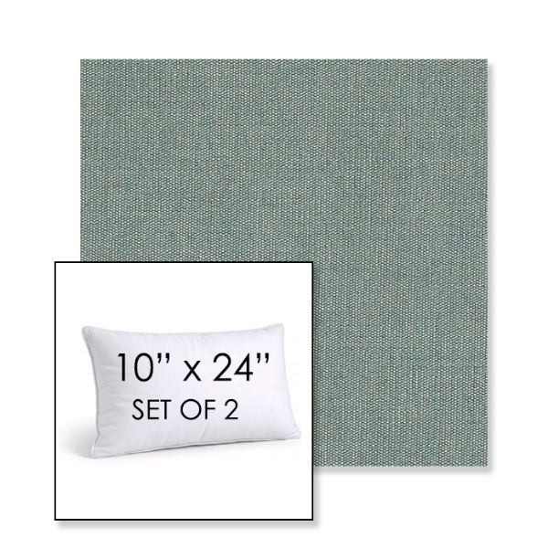 Picture of Ritsy Spa | Set of 2 | 10" X 24" Sunbrella Outdoor Throw Pillows with Premium Inserts