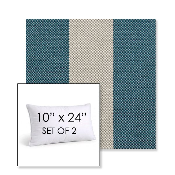 Picture of Rothko Curacao | Set of 2 | 10" X 24" Sunbrella Outdoor Throw Pillows with Premium Inserts
