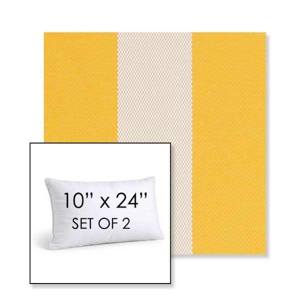 Picture of Rothko Lemonade | Set of 2 | 10" X 24" Sunbrella Outdoor Throw Pillows with Premium Inserts