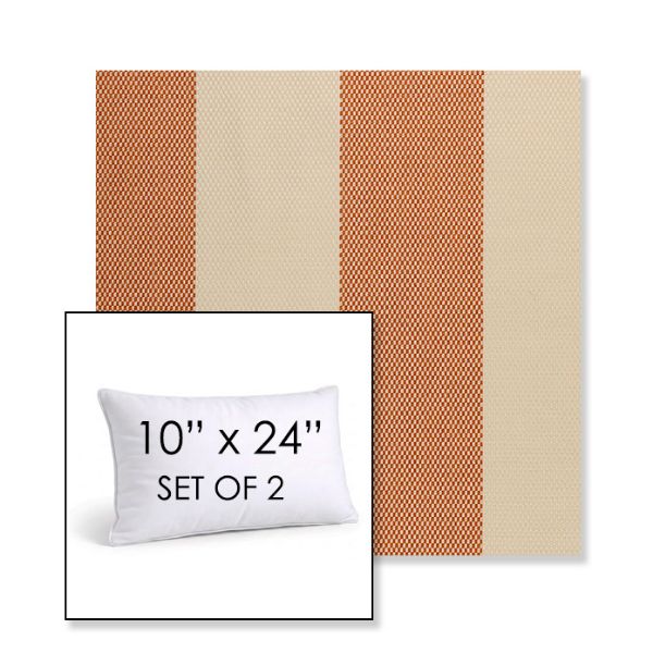 Picture of Rothko Lobster Roll | Set of 2 | 10" X 24" Sunbrella Outdoor Throw Pillows with Premium Inserts