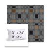 Picture of Rubix Vintage Denim | Set of 2 | 10" X 24" Sunbrella Outdoor Throw Pillows with Premium Inserts