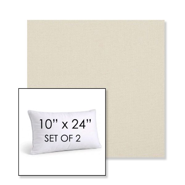 Picture of Savane White | Set of 2 | 10" X 24" Sunbrella Outdoor Throw Pillows with Premium Inserts