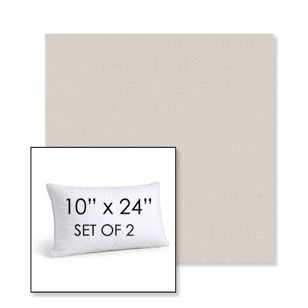 Picture of Shelter White | Set of 2 | 10" X 24" Sunbrella Outdoor Throw Pillows with Premium Inserts