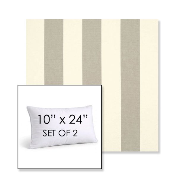 Picture of Solana Seagull | Set of 2 | 10" X 24" Sunbrella Outdoor Throw Pillows with Premium Inserts