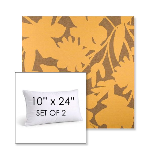 Picture of Sonny Sunshine | Set of 2 | 10" X 24" Sunbrella Outdoor Throw Pillows with Premium Inserts