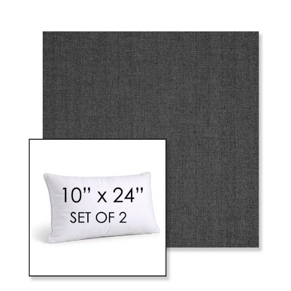 Picture of Switch Ash | Set of 2 | 10" X 24" Sunbrella Outdoor Throw Pillows with Premium Inserts