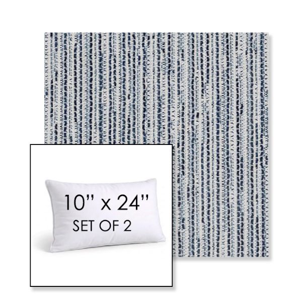 Picture of Tectonic Coastal | Set of 2 | 10" X 24" Sunbrella Outdoor Throw Pillows with Premium Inserts