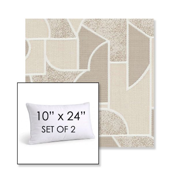 Picture of Territory Alum | Set of 2 | 10" X 24" Sunbrella Outdoor Throw Pillows with Premium Inserts