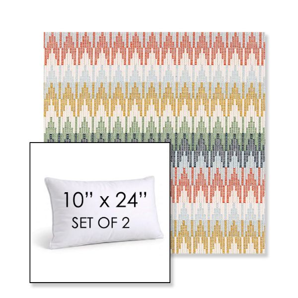 Picture of Valley Sedona | Set of 2 | 10" X 24" Sunbrella Outdoor Throw Pillows with Premium Inserts