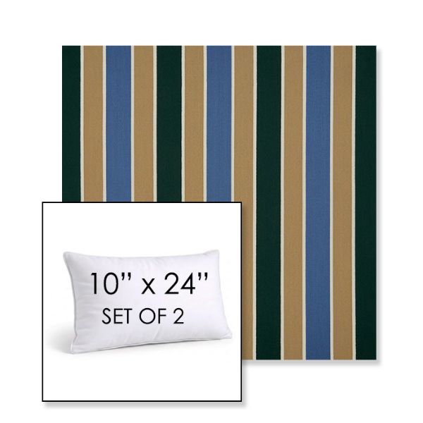 Picture of Varsity Country Club | Set of 2 | 10" X 24" Sunbrella Outdoor Throw Pillows with Premium Inserts