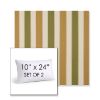 Picture of Varsity Pesto Parmesan | Set of 2 | 10" X 24" Sunbrella Outdoor Throw Pillows with Premium Inserts