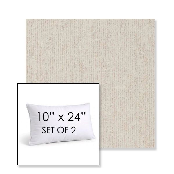 Picture of Vista Alabaster | Set of 2 | 10" X 24" Sunbrella Outdoor Throw Pillows with Premium Inserts