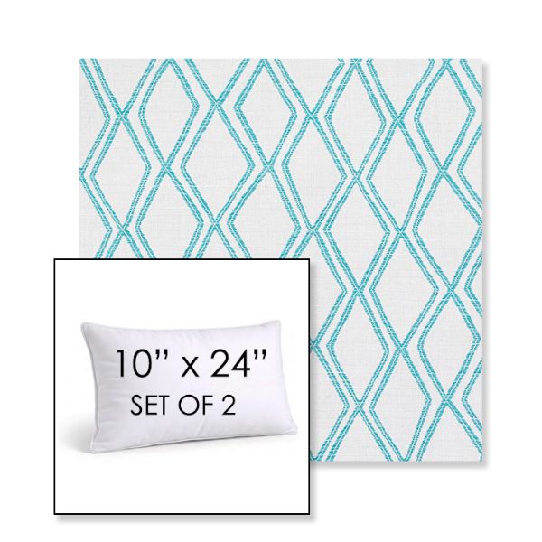 Picture of Voyage Breeze | Set of 2 | 10" X 24" Sunbrella Outdoor Throw Pillows with Premium Inserts