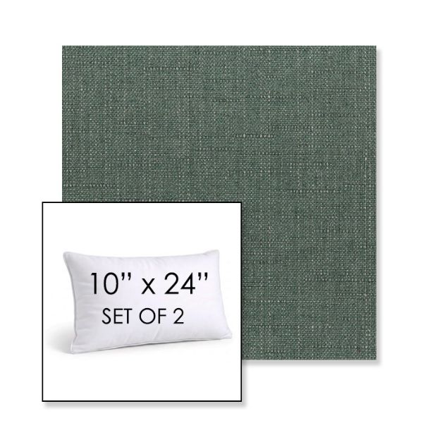 Picture of Willa Aloe | Set of 2 | 10" X 24" Sunbrella Outdoor Throw Pillows with Premium Inserts