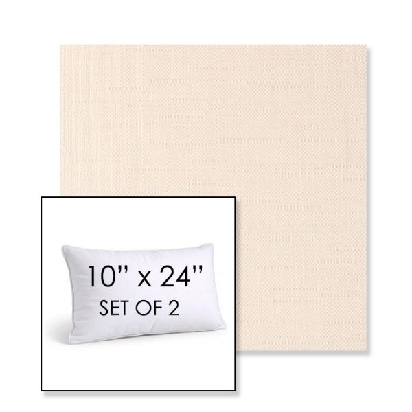Picture of Willa Cream | Set of 2 | 10" X 24" Sunbrella Outdoor Throw Pillows with Premium Inserts