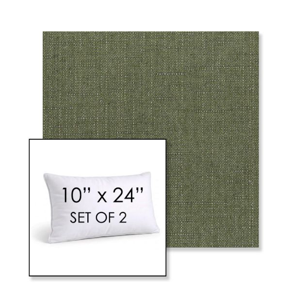 Picture of Willa Frond | Set of 2 | 10" X 24" Sunbrella Outdoor Throw Pillows with Premium Inserts