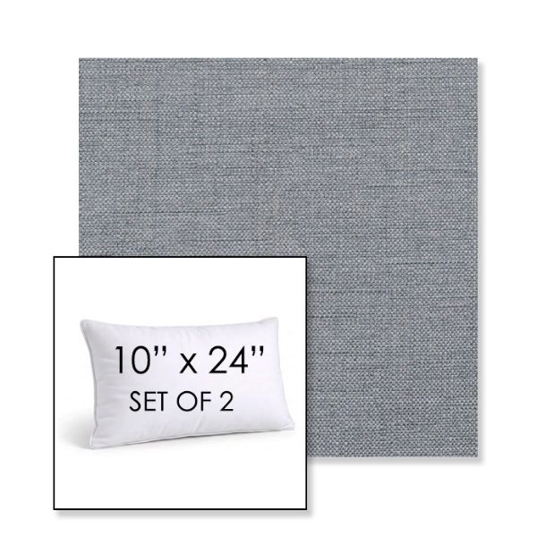 Picture of Willa Haze | Set of 2 | 10" X 24" Sunbrella Outdoor Throw Pillows with Premium Inserts