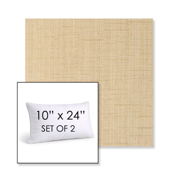 Picture of Willa Hemp | Set of 2 | 10" X 24" Sunbrella Outdoor Throw Pillows with Premium Inserts