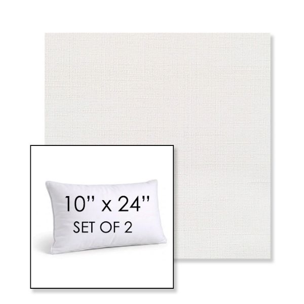 Picture of Willa Snow | Set of 2 | 10" X 24" Sunbrella Outdoor Throw Pillows with Premium Inserts