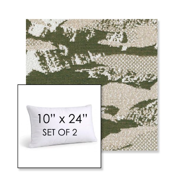 Picture of Yama Tanada | Set of 2 | 10" X 24" Sunbrella Outdoor Throw Pillows with Premium Inserts