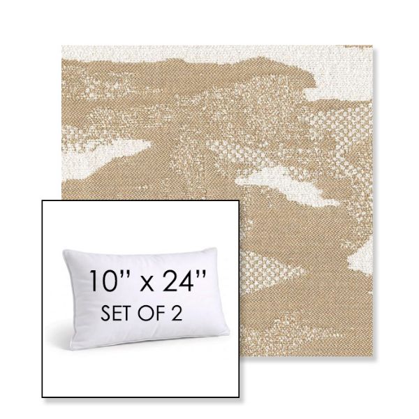 Picture of Yama Tomori | Set of 2 | 10" X 24" Sunbrella Outdoor Throw Pillows with Premium Inserts