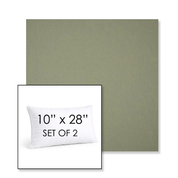 Picture of Canvas Almond | Set of 2 | 10" X 28" Sunbrella Outdoor Throw Pillows with Premium Inserts