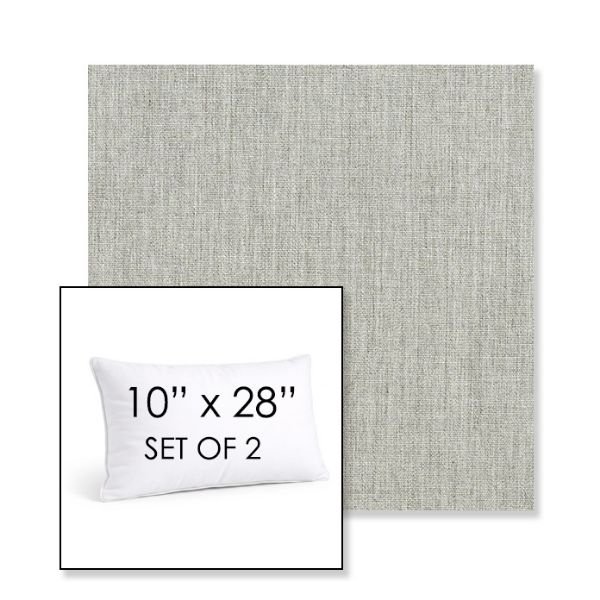 Picture of Canvas Granite | Set of 2 | 10" X 28" Sunbrella Outdoor Throw Pillows with Premium Inserts