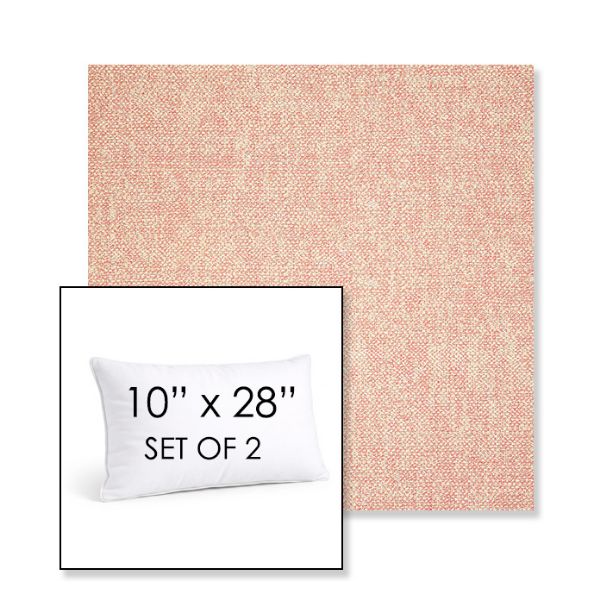 Picture of Chartres Rose | Set of 2 | 10" X 28" Sunbrella Outdoor Throw Pillows with Premium Inserts