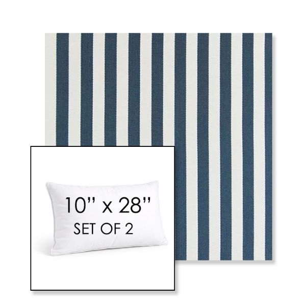 Picture of Costa Capris | Set of 2 | 10" X 28" Sunbrella Outdoor Throw Pillows with Premium Inserts
