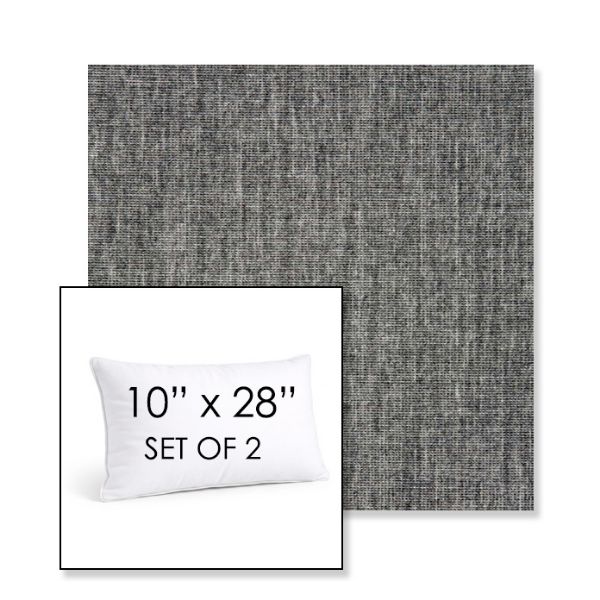 Picture of Crush Pewter | Set of 2 | 10" X 28" Sunbrella Outdoor Throw Pillows with Premium Inserts