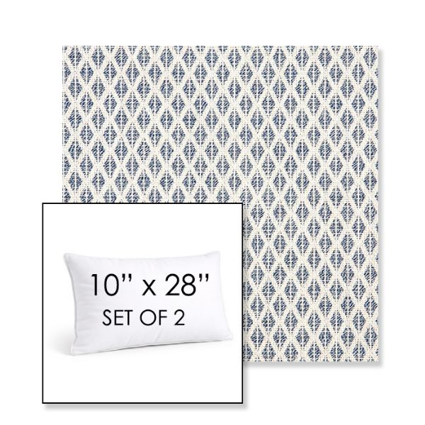 Picture of Detail Denim | Set of 2 | 10" X 28" Sunbrella Outdoor Throw Pillows with Premium Inserts