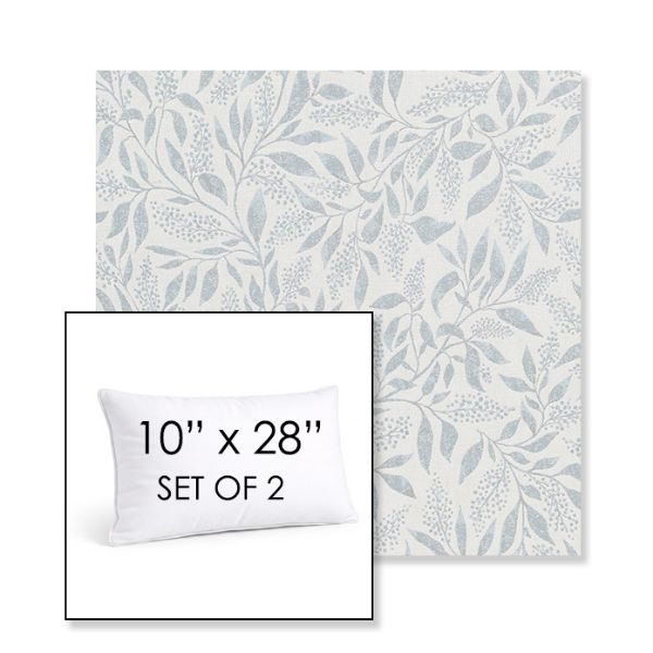 Picture of Exquisite Mist | Set of 2 | 10" X 28" Sunbrella Outdoor Throw Pillows with Premium Inserts