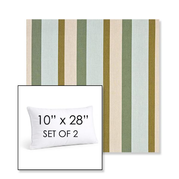 Picture of Gateway Aloe | Set of 2 | 10" X 28" Sunbrella Outdoor Throw Pillows with Premium Inserts