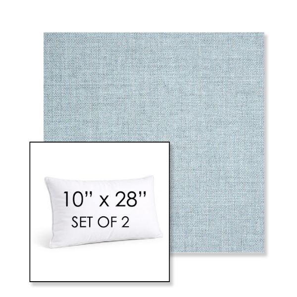 Picture of Idol Frost | Set of 2 | 10" X 28" Sunbrella Outdoor Throw Pillows with Premium Inserts