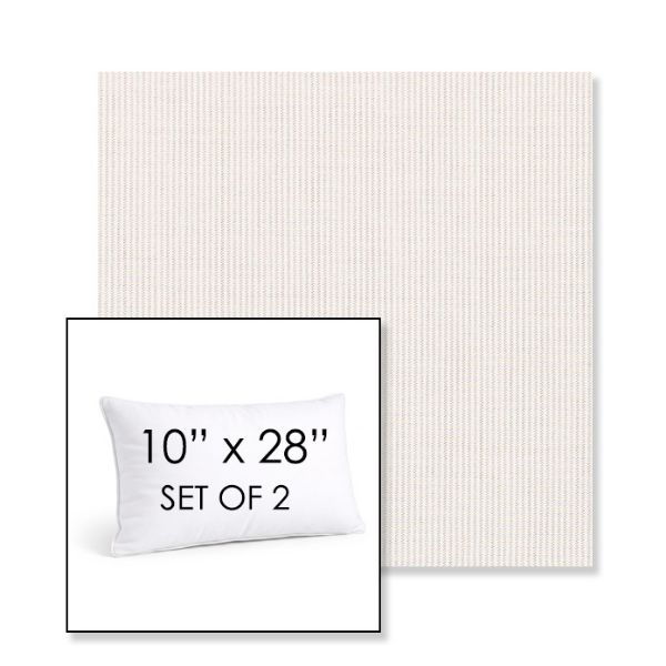 Picture of Replay Linen | Set of 2 | 10" X 28" Sunbrella Outdoor Throw Pillows with Premium Inserts