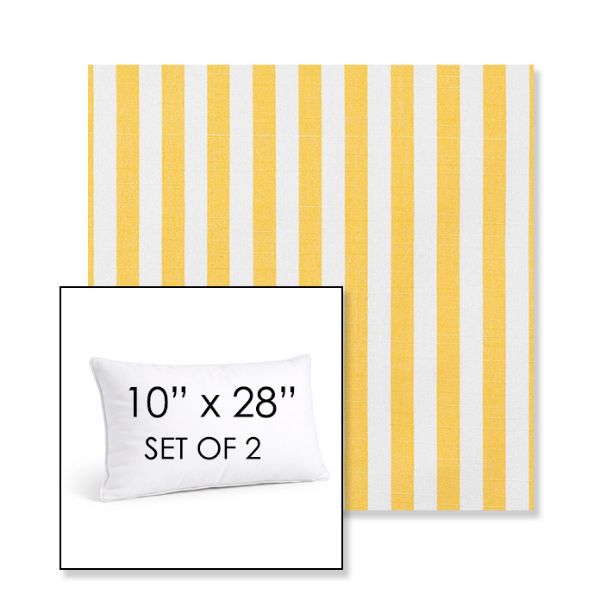 Picture of Sail Away Sunflower | Set of 2 | 10" X 28" Sunbrella Outdoor Throw Pillows with Premium Inserts