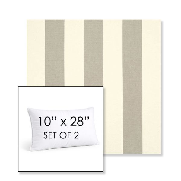 Picture of Solana Seagull | Set of 2 | 10" X 28" Sunbrella Outdoor Throw Pillows with Premium Inserts