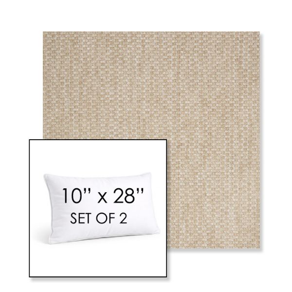 Picture of Tailored Putty | Set of 2 | 10" X 28" Sunbrella Outdoor Throw Pillows with Premium Inserts
