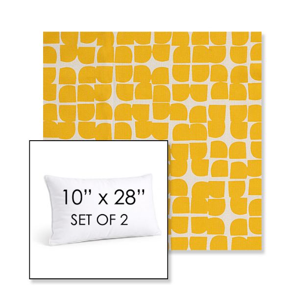 Picture of Toggle Lemon Drop | Set of 2 | 10" X 28" Sunbrella Outdoor Throw Pillows with Premium Inserts