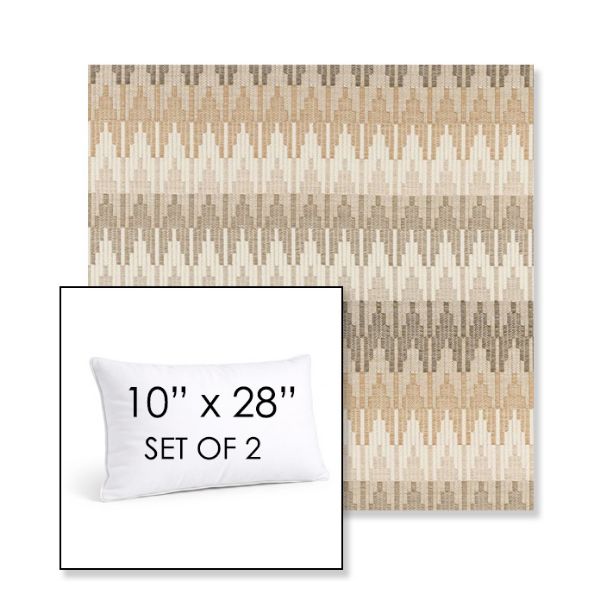 Picture of Valley Dune | Set of 2 | 10" X 28" Sunbrella Outdoor Throw Pillows with Premium Inserts