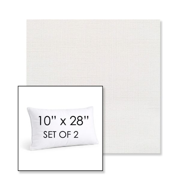 Picture of Willa Snow | Set of 2 | 10" X 28" Sunbrella Outdoor Throw Pillows with Premium Inserts