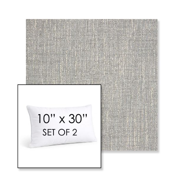 Picture of Adena Pebble | Set of 2 | 10" X 30" Sunbrella Outdoor Throw Pillows with Premium Inserts