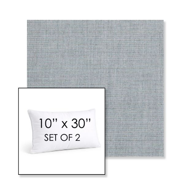 Picture of Ambrose Chambray | Set of 2 | 10" X 30" Sunbrella Outdoor Throw Pillows with Premium Inserts