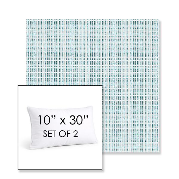 Picture of Benson Lagoon | Set of 2 | 10" X 30" Sunbrella Outdoor Throw Pillows with Premium Inserts