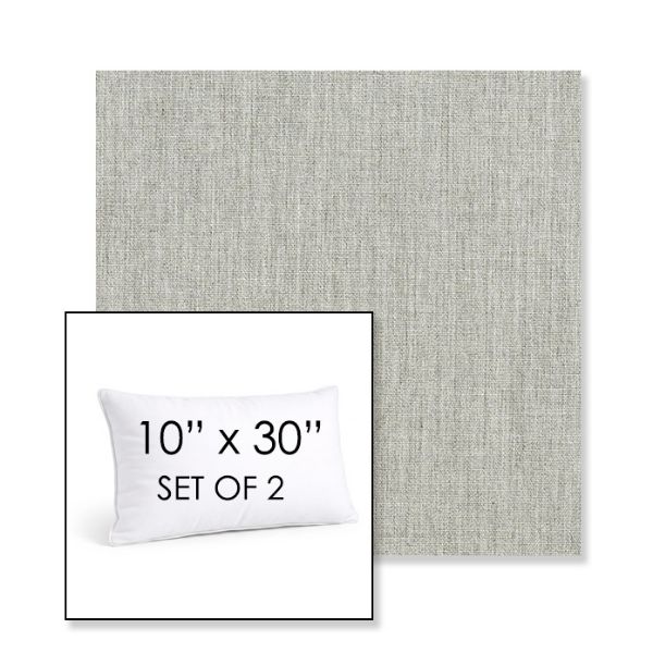 Picture of Canvas Granite | Set of 2 | 10" X 30" Sunbrella Outdoor Throw Pillows with Premium Inserts