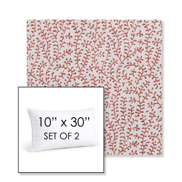 Picture of Eberly Clay | Set of 2 | 10" X 30" Sunbrella Outdoor Throw Pillows with Premium Inserts